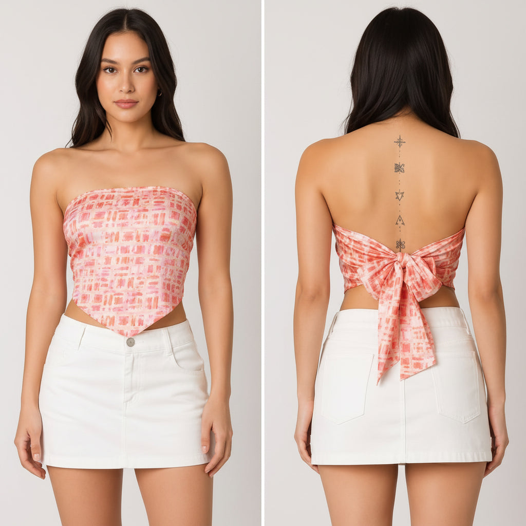 Top Strapless Papaya